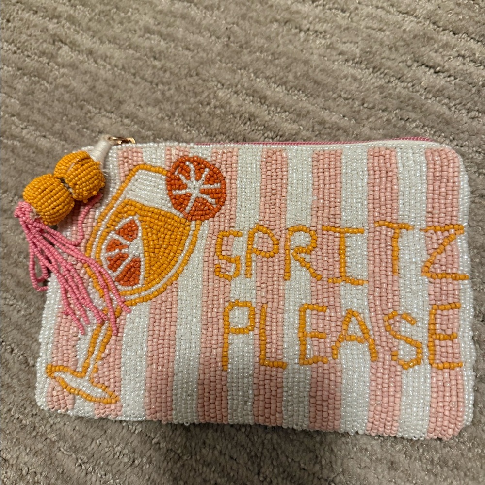 Viral aperol spritz Beaded Clutch